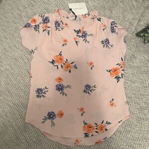 41 Hawthorn Floral Blouse – Women’s XS Pink Ruffle Sleeve NWT